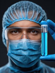 Dedicated Scientist in PPE Conducting Research in a Laboratory