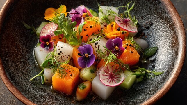 Iceland dish Hakarl Fermented shark with strong ammonia aroma served in small cubes as a traditional delicacy
