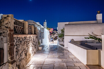 oia street. santorini. greece