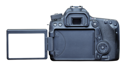 digital camera isolated on transparent background