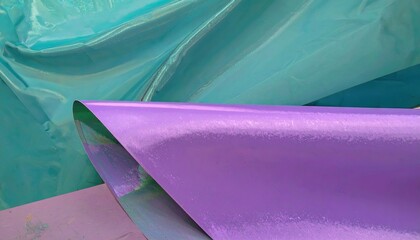 Teal And Violet Silky Fabric Texture Background