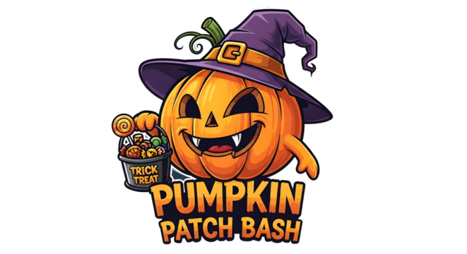 Pumpkin Halloween Character  sticker PNG , Pumpkin Halloween mascot logo Design  transparent background