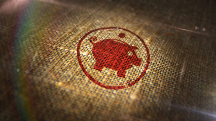 Piggy bank stamp and stamping