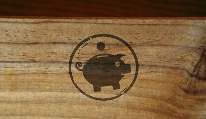 Piggy bank stamp and stamping