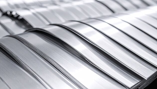 Silver Metallic Foil Pleats Abstract Background Texture - Powered by Adobe