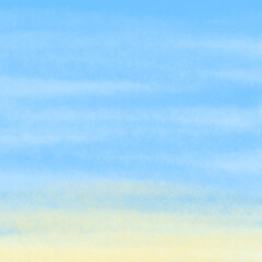 Gradient background of blue and yellow illustration. Perfect for morning sky theme, watercolor style, pastel color