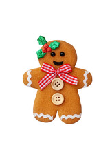 gingerbread man made from felt