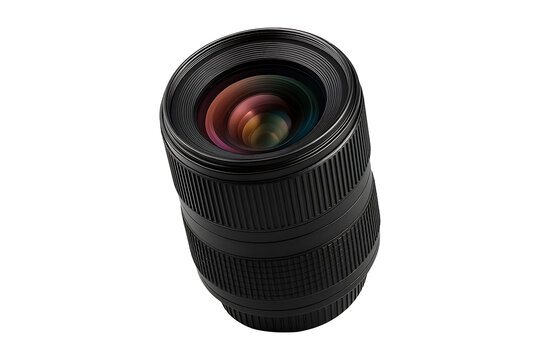 Telephoto Zoom Lens Isolated on a Transparent Background
