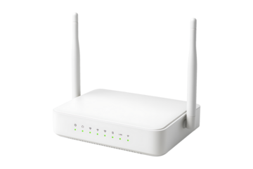 Wireless Internet Router Isolated on a Transparent Background