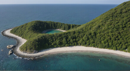 aerial view of the sea