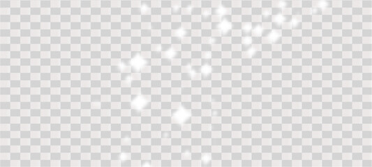 PNG dust particles with glowing flare, sparkle shimmer and glitter dust cloud on transparent backgroundwhite paper texture background
