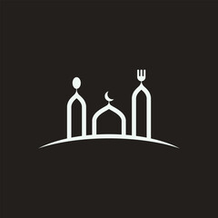 Mosque Food Minimal Logo