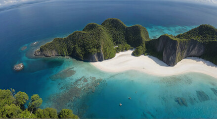 aerial view of a lake