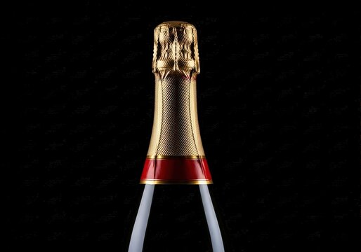 Champagne Bottle Foil Closure - Elegant Celebration and Luxury Beverage