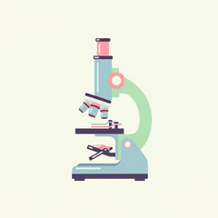 Microscope Illustration Scientific Instrument for Research and Discovery