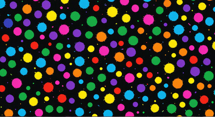 seamless pattern with colorful dots