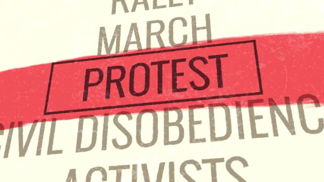 Protest 3D Scrolling Title Animation