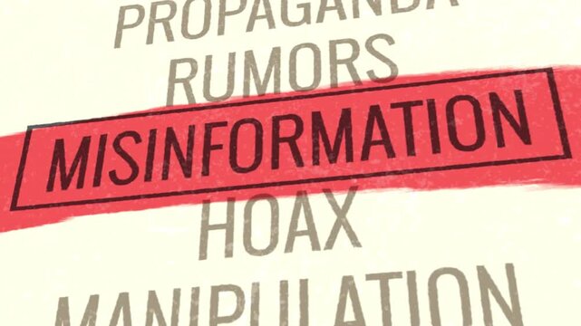 Misinformation 3D Scrolling Title Animation