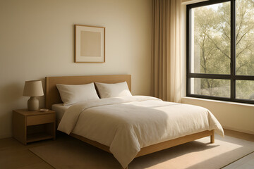 Minimalist Master Bedroom Interior with Clean and Elegant Design