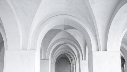 Elegant White Concentric Arch Pattern Texture