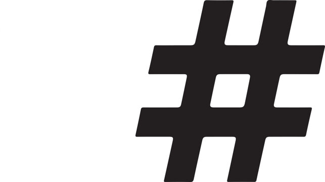 Black Hashtag Symbol social media internet