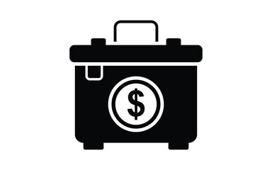 Briefcase Illustration with Dollar Sign: Represents Security and Financial Savings