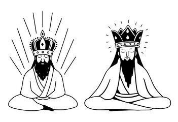 guru with king crown 