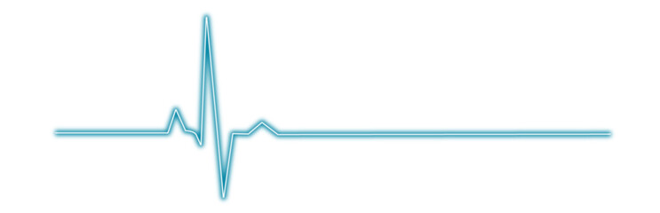 Obraz premium A vibrant blue electrocardiogram line symbolizing a heartbeat isolated on a, representing health and life