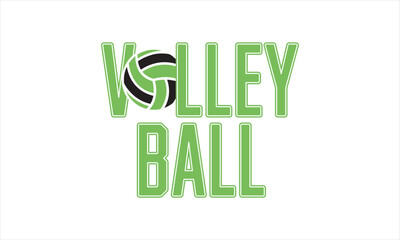 Volleyball Logo Vector &ndash; Clean Sports Emblem Design - Volleyball Graphic Artwork
