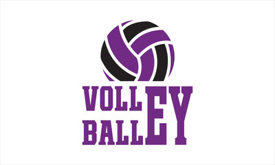 Volleyball Logo Vector &ndash; Clean Sports Emblem Design - Volleyball Graphic Artwork