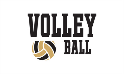 Volleyball Logo Vector &ndash; Clean Sports Emblem Design - Volleyball Graphic Artwork