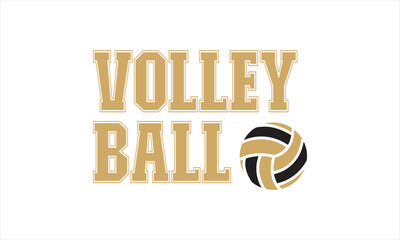 Volleyball Logo Vector &ndash; Clean Sports Emblem Design - Volleyball Graphic Artwork