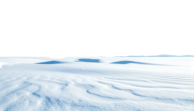 Frozen landscape meets black sky, textured ice in foreground