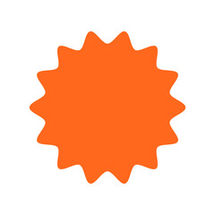 Price sticker. Sale label. Paper price tag. Starburst icon set. 
