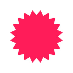 Price sticker. Sale label. Paper price tag. Starburst icon set. 