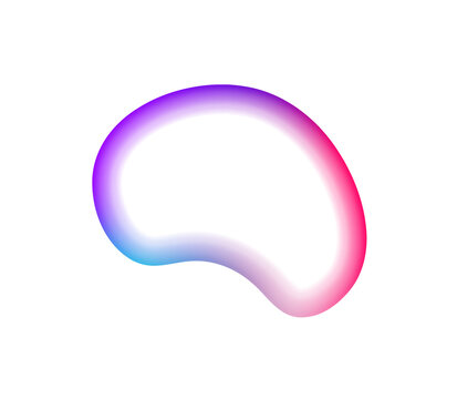 Abstract iridescent shapes with smooth curves. PNG vector for futuristic and trendy designs. Ideal for digital backgrounds or illustration sets.