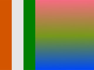 This abstract vector image features bold, layered color waves in organic shapes, blending retro tones like pink, green, blue, and beige to create a vibrant, fluid, and dynamic visual composition