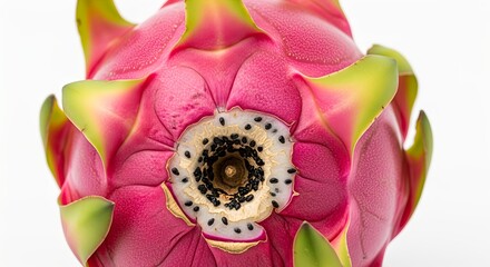 Close-up of a pink and yellow flower showcasing some vibrant details