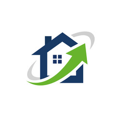 Real Estate Growth and Investment Home Icon
