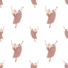 Nutcracker Ballet Winter Seamless Pattern