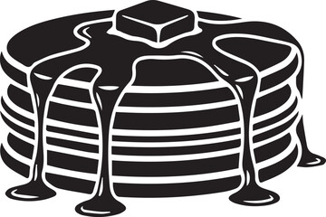 pancake silhouette vector