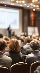 people attending a conference presentation