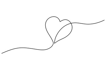 Romantic love symbol outline vector illustration