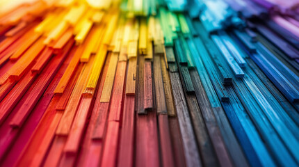 artistic colorful gradient wood art