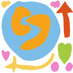 . Vibrant retro abstract background with geometric shapes and bold colors. Perfect for adding a touch of nostalgia to your designs.