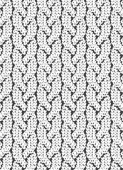 KNIT 縄編み ケーブル編み３つ編み