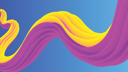 Vibrant 3D Liquid Flowing Gradient Abstract Background Vector