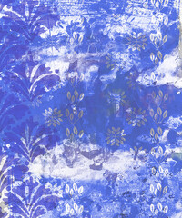 Peeling and deteriorating wallpaper and painted wall