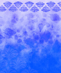 Fototapeta premium Digital Stationary Art Nouveau Watercolor Illustration