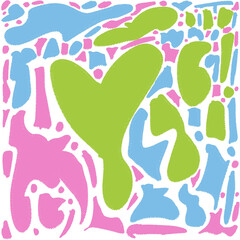 . Vibrant retro abstract background with geometric shapes and bold colors. Perfect for adding a touch of nostalgia to your designs.